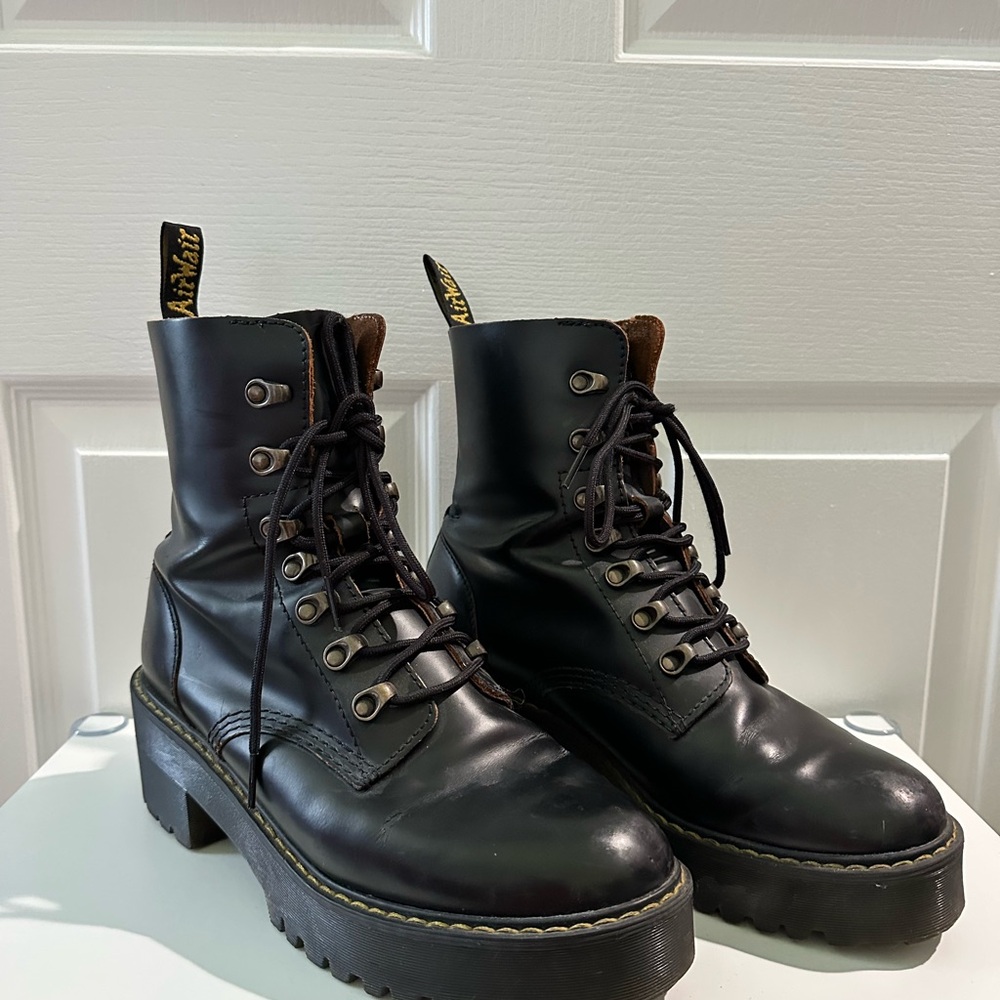 Dr. Martens Black Leona Boots